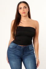 Load image into Gallery viewer, Women's Strapless Ruched Tube Top