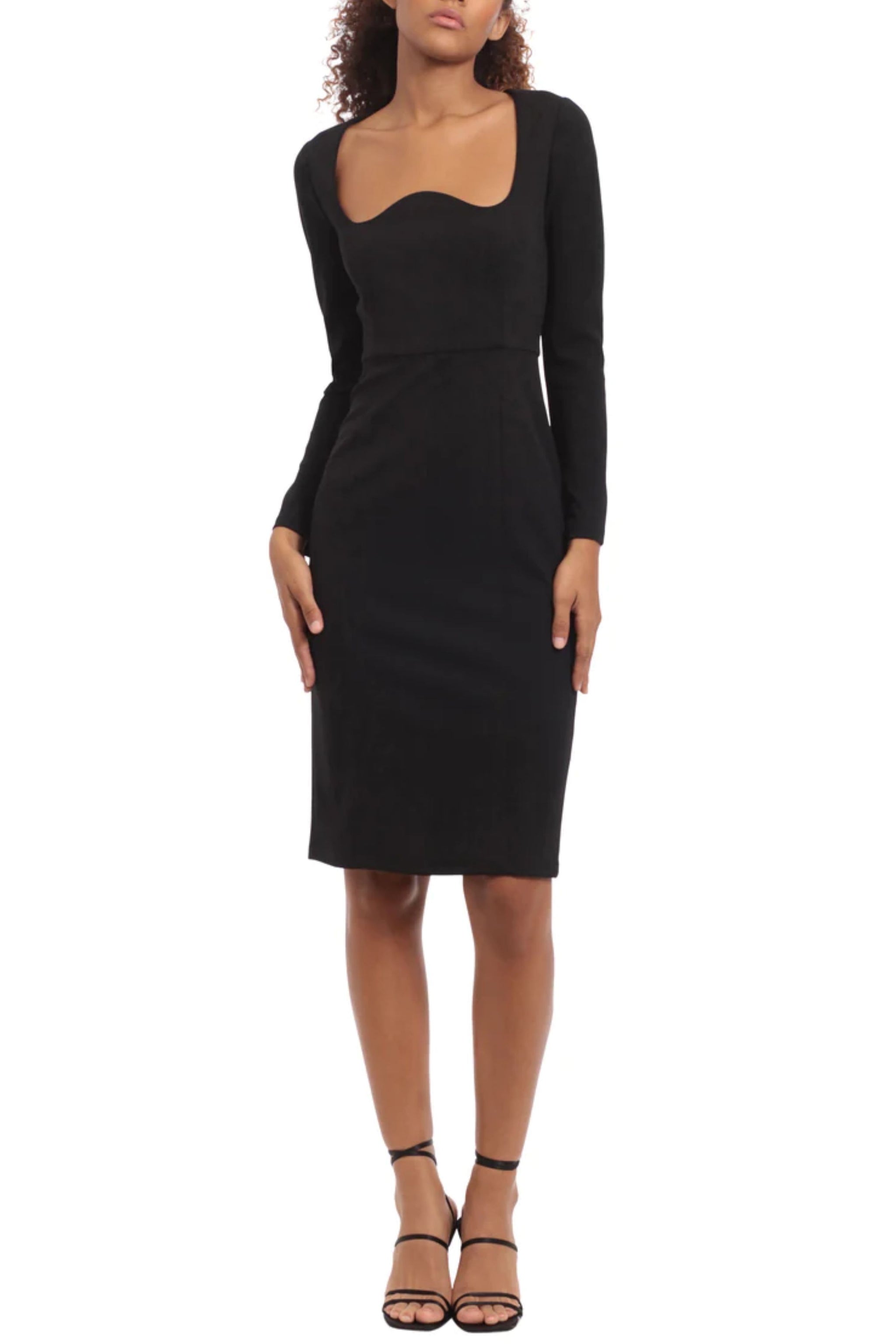 white christmas dresses Mini Louisa Dress in Black – Ivy City Co main image 1