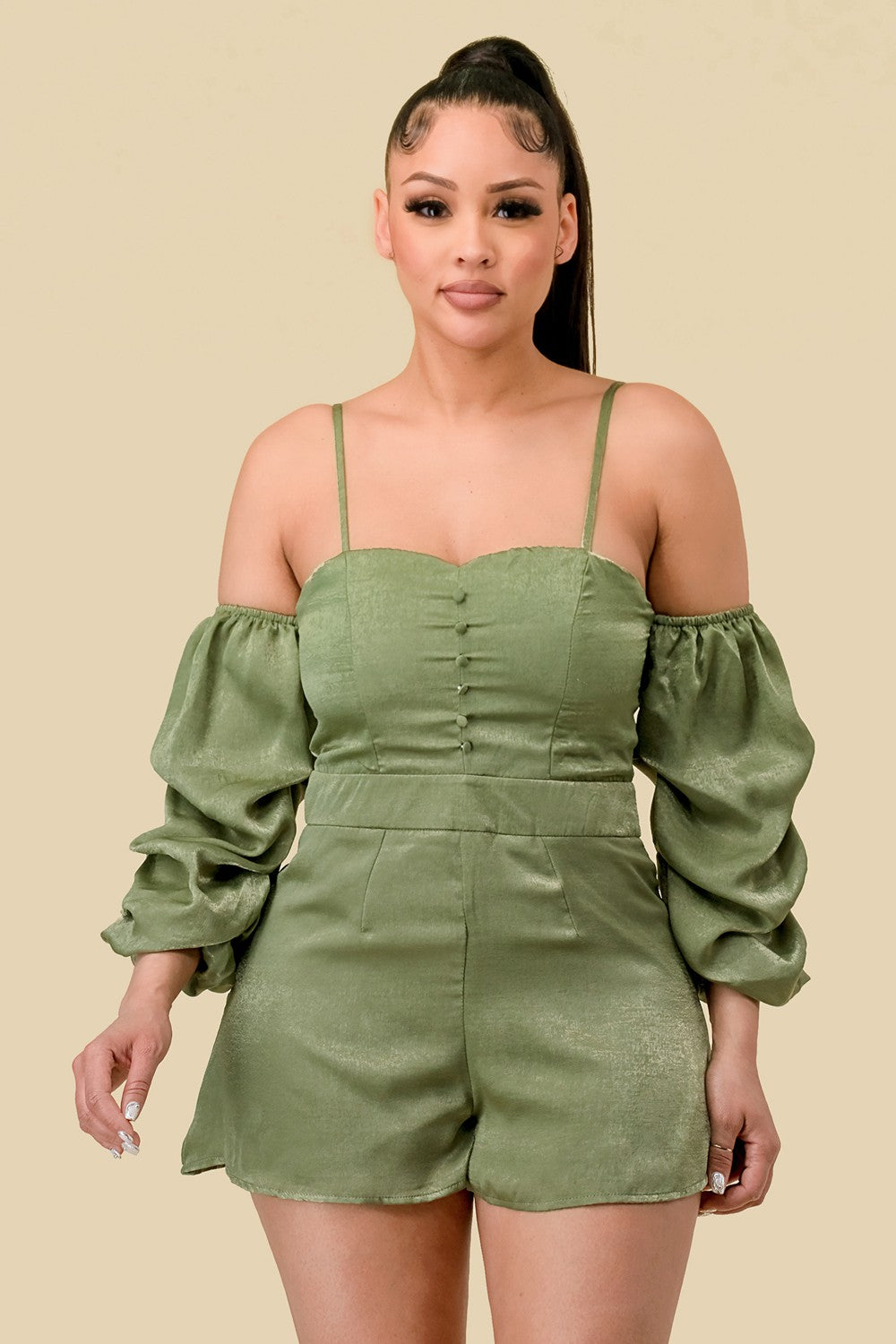 RUCHED ROMPER