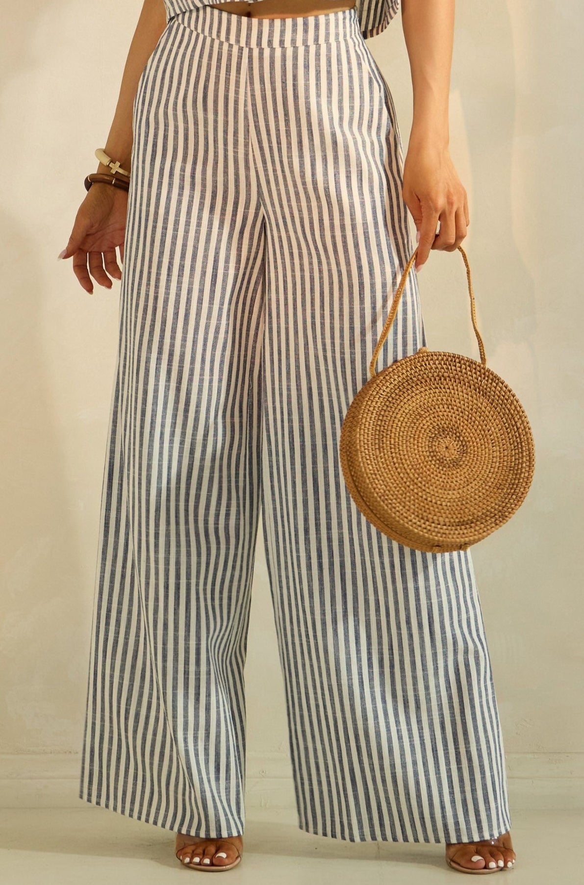 PRINTED LINEN PANTS
