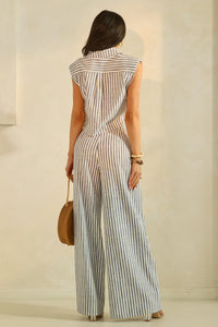 PRINTED LINEN PANTS