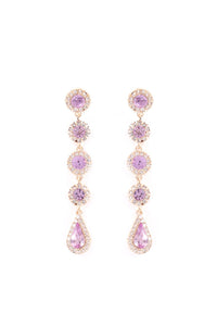 Dropping Names Earrings - Lilac