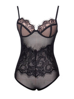 Load image into Gallery viewer, Serena Black Lace Bodysuit
