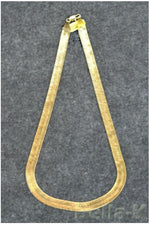 Load image into Gallery viewer, Ladies Herringbone Chain Necklace in 14K Gold Plated 20”
