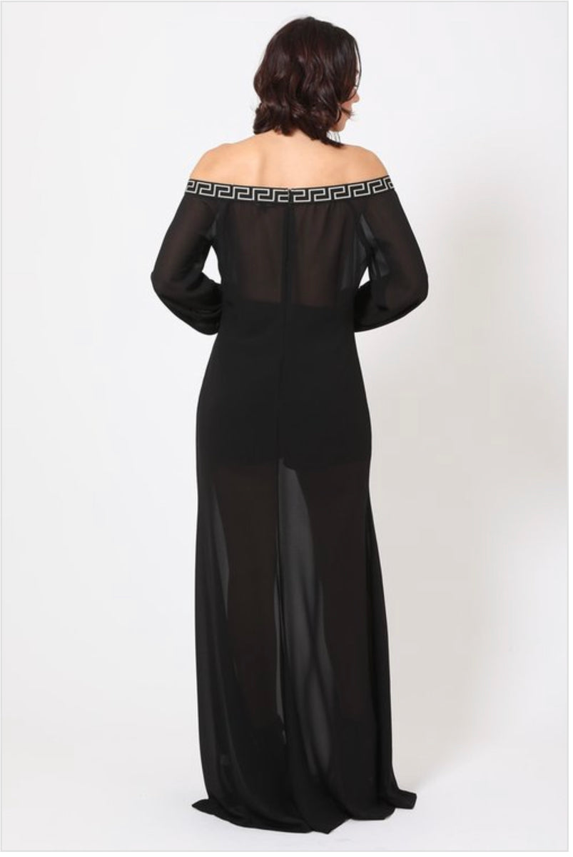 Dare to Wear - Greek Border Pattern Maxi Dress – The DressingRoom BVI