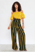 Load image into Gallery viewer, STRIPED WIDE LEG PANTS
